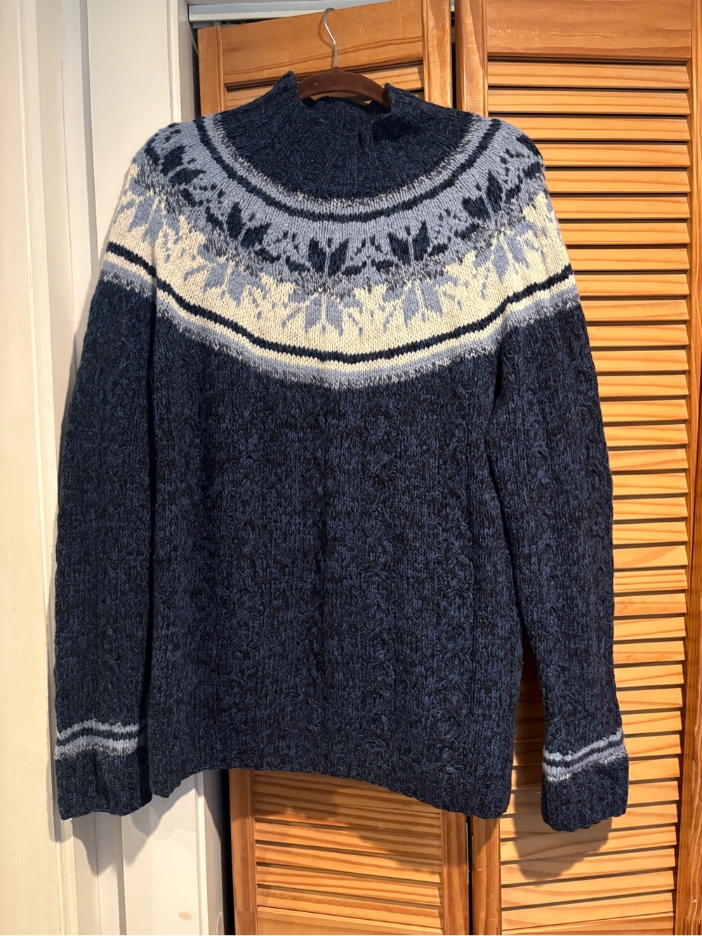Vintage Tommy Jeans 100% Lambswool Handknit Sweater Large Y2K Nordic Fair Isle